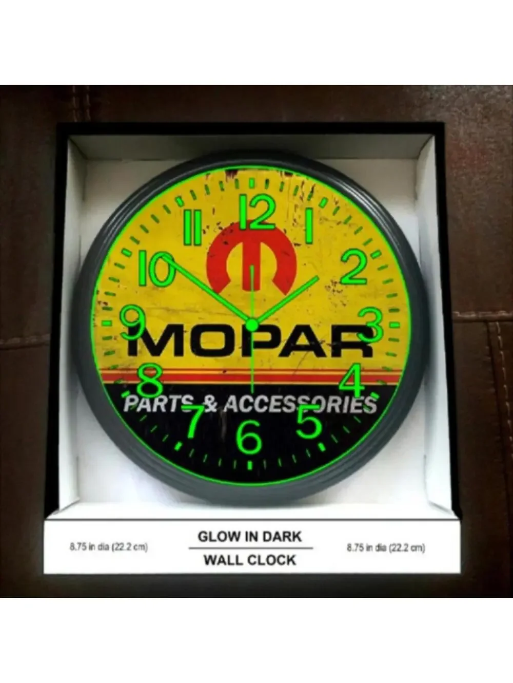 Mopar Hemi Parts & Accessories Glow In The Dark Wall Clock New!
